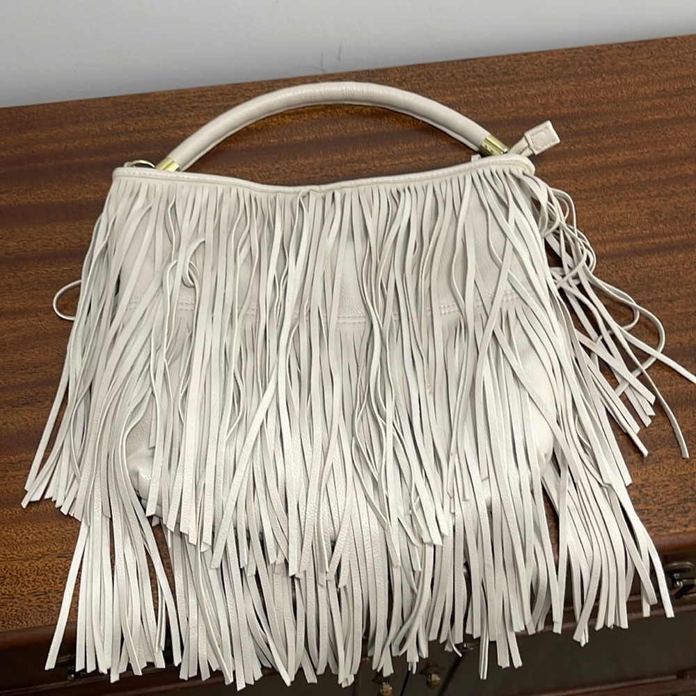 H&M fringe hobo bag